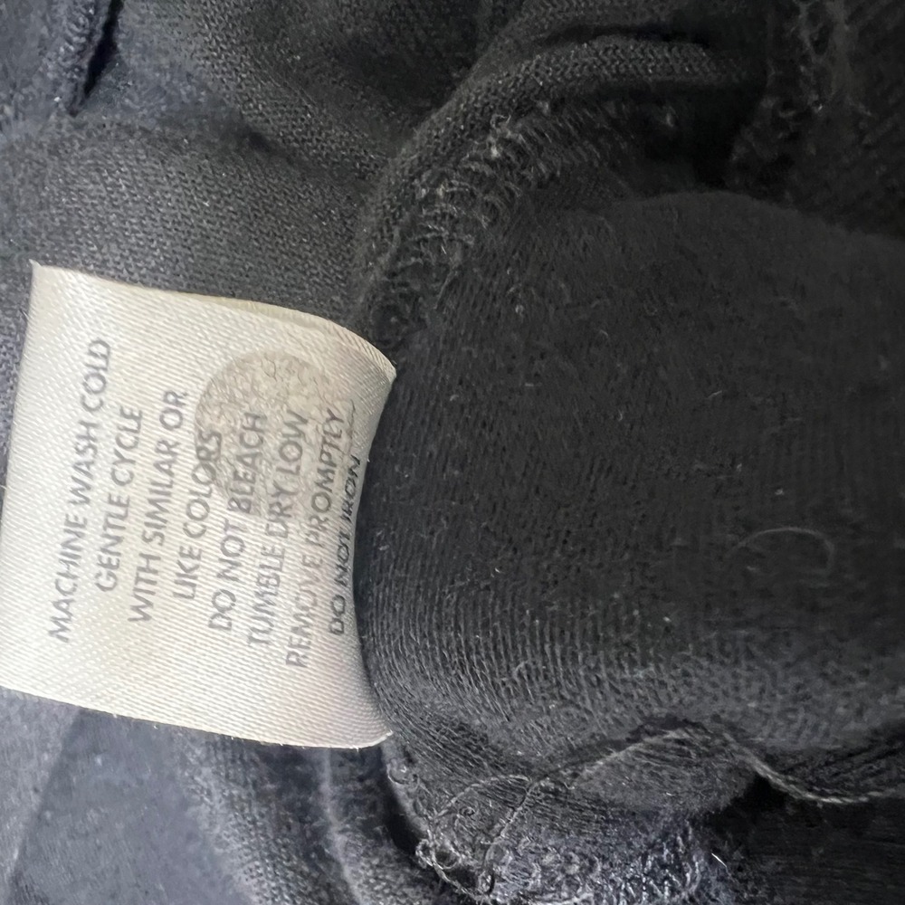 Black Velour Track Pants Womens M Flare Leg Y2K Lounge 90s Minimalism McBling - Picture 8 of 11